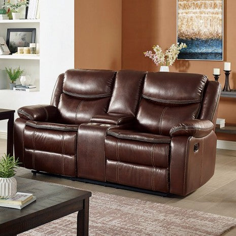 Jeanna Love Seat Model Cm6343-Lv-Reclined By Furniture Of America 