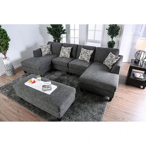 Lowry Sectional W/ Ottoman Model Cm6363-Set-Ottoman By Furniture Of America 
