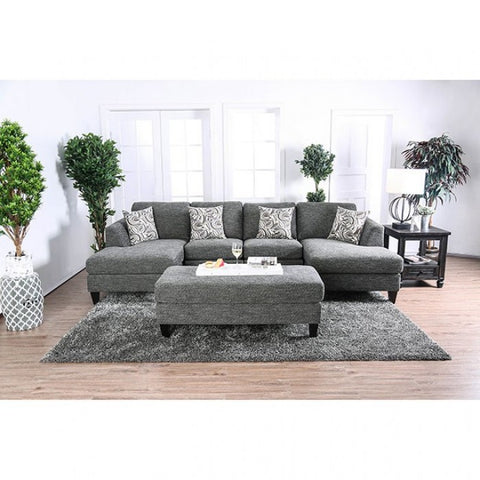 Lowry Sectional W/ Ottoman Model Cm6363-Set-Ottoman By Furniture Of America 