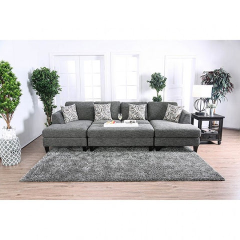 Lowry Sectional W/ Ottoman Model Cm6363-Set-Ottoman By Furniture Of America 