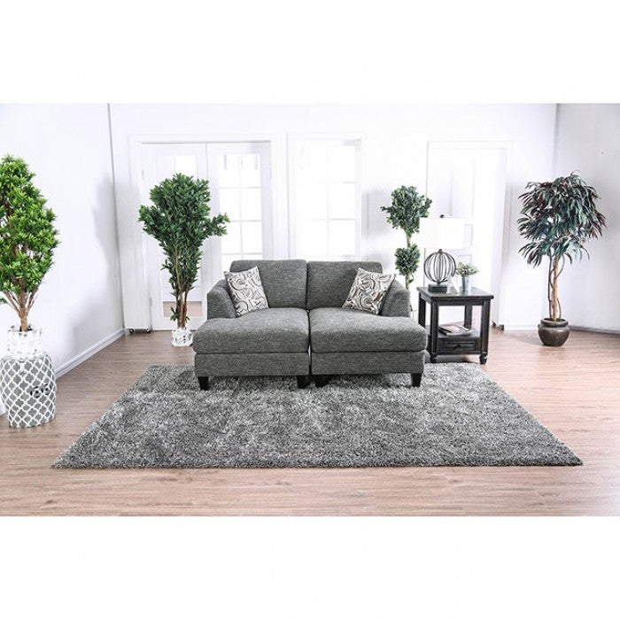 Lowry Sectional W/ Ottoman Model Cm6363-Set-Ottoman By Furniture Of America 