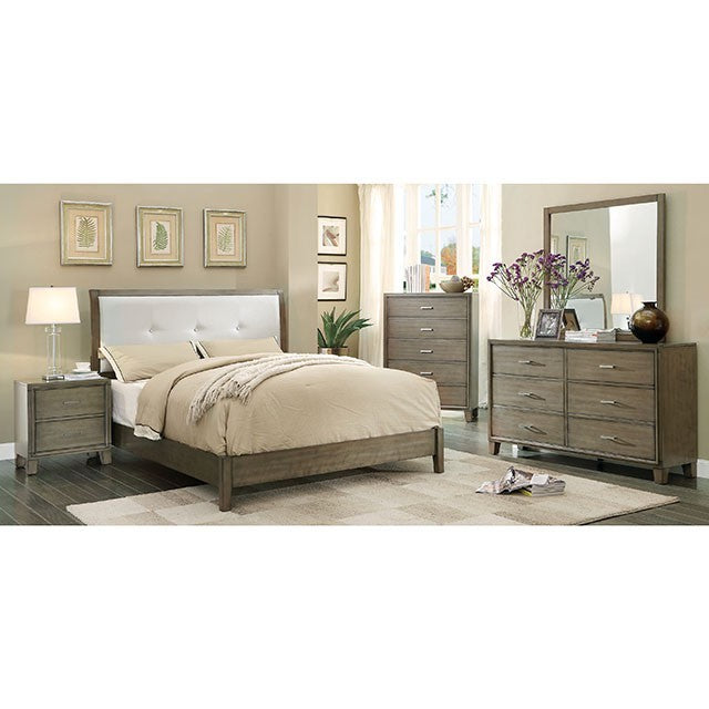 Enrico Bed Model Cm7068Gy-Queen Bed By Furniture Of America 