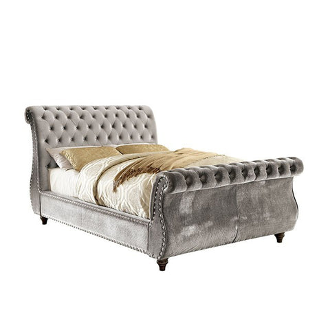 Noella Bed Model Cm7128Gy-E.King Bed, Gray By Furniture Of America 