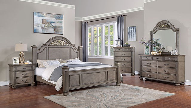 Syracuse Bed Model Cm7129Gy-Queen Bed By Furniture Of America 