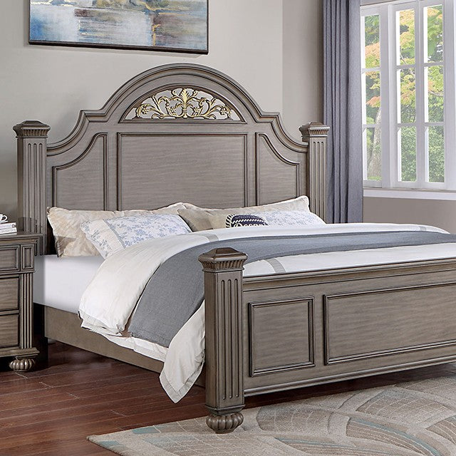 Syracuse Bed Model Cm7129Gy-E.King Bed By Furniture Of America 