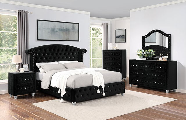 Zohar Bed Model Cm7130Bk-E.King Bed By Furniture Of America 