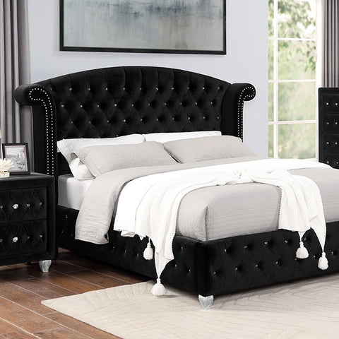 Zohar Bed Model Cm7130Bk-Queen Bed By Furniture Of America 