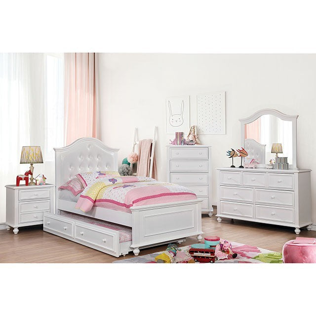 Olivia Bed Model Cm7155Wh-Twin Bed By Furniture Of America 
