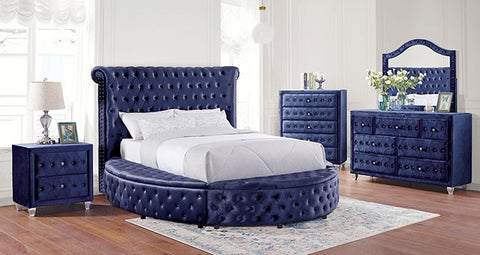 Delilah Bed Model Cm7177Bl-Queen Bed By Furniture Of America 