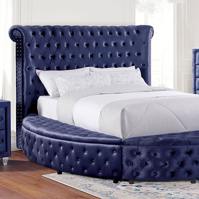Delilah Bed Model Cm7177Bl-Queen Bed By Furniture Of America 