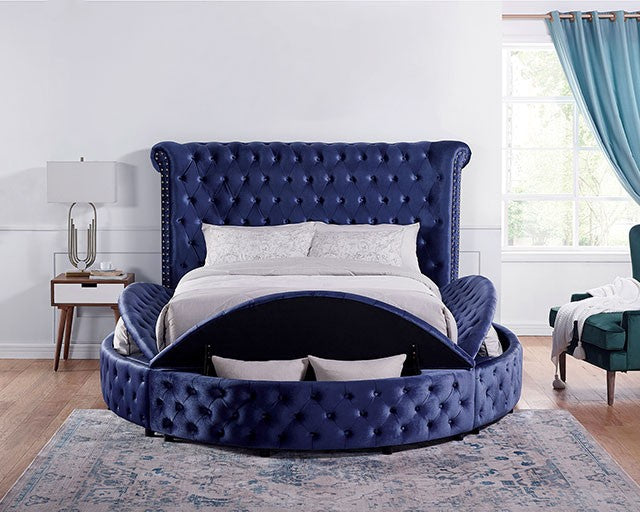 Delilah Bed Model Cm7177Bl-Queen Bed By Furniture Of America 