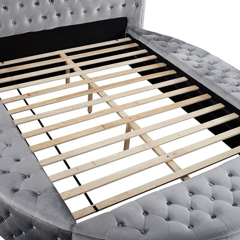 Sansom Bed Model Cm7178Gy-Queen Bed By Furniture Of America 