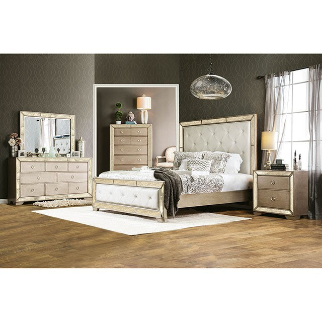 Loraine Bed Model Cm7195-E.King Bed By Furniture Of America 
