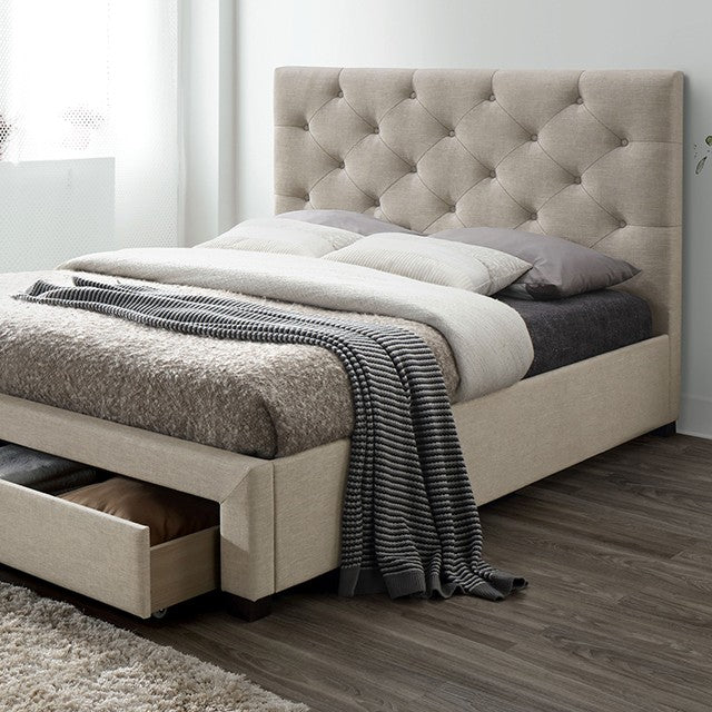 Sybella Bed Model Cm7218Bg-Queen Bed By Furniture Of America 
