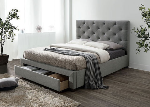 Sybella Bed Model Cm7218Gy-E.King Bed By Furniture Of America 