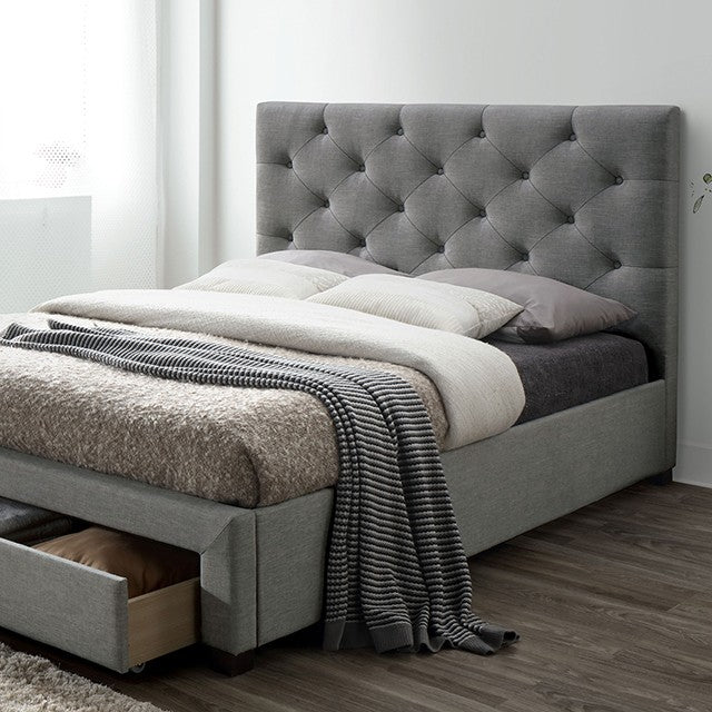 Sybella Bed Model Cm7218Gy-Twin Bed By Furniture Of America 