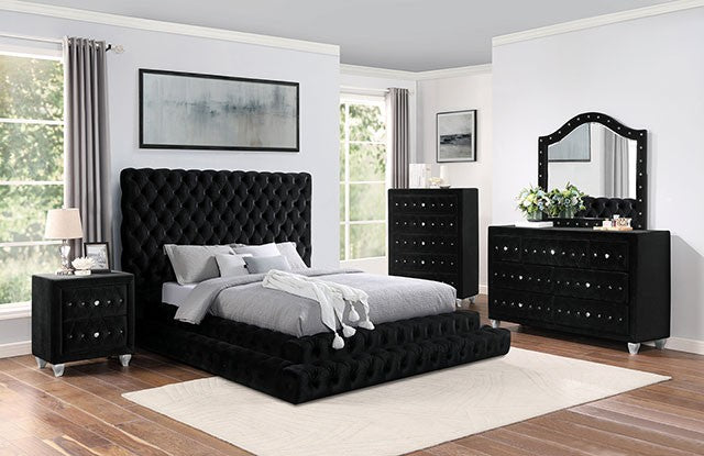 Stefania Bed Model Cm7227Bk-Queen Bed By Furniture Of America 