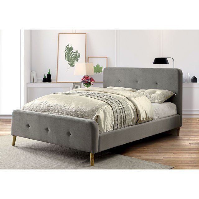 Barney Bed Model Cm7272Gy-Queen Bed By Furniture Of America 