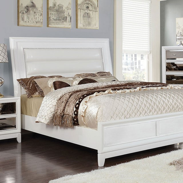 Golva Bed Model Cm7295Wh-E.King Bed By Furniture Of America 