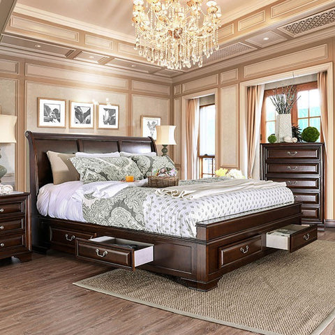 Brandt Bed Model Cm7302Ch-Queen Bed By Furniture Of America 