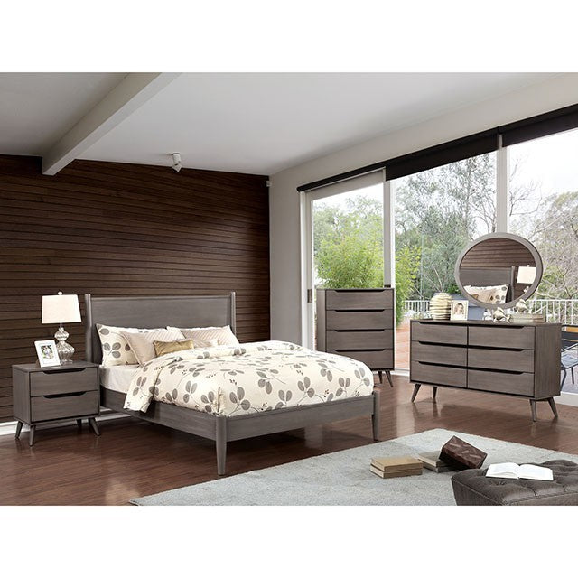 Lennart Bed Model Cm7386Gy-Queen Bed By Furniture Of America 