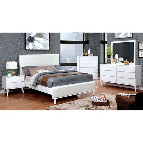 Lennart Bed Model Cm7387Wh-Queen Bed By Furniture Of America 