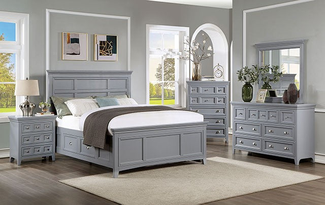 Castlile Bed Model Cm7413Gy-E.King Bed By Furniture Of America 