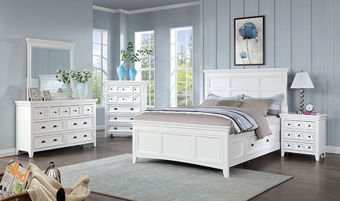 Castile Bed Model Cm7413Wh-Queen Bed By Furniture Of America 