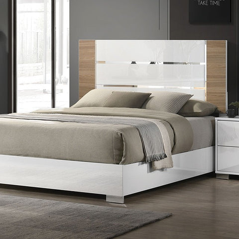 Erlangen Bed Model Cm7462Wh-E.King Bed By Furniture Of America 