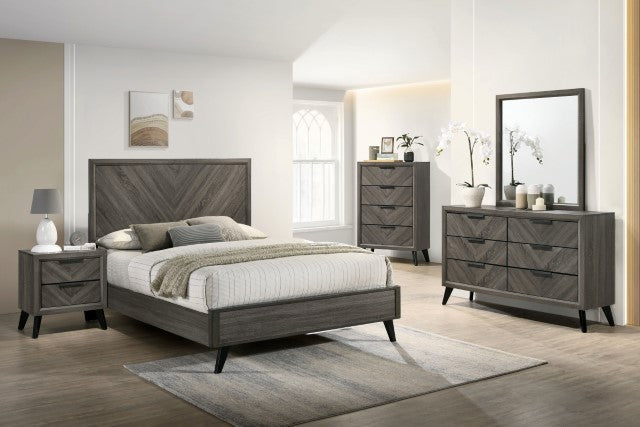 Vagan Bed Model Cm7472Gy-Queen Bed By Furniture Of America 