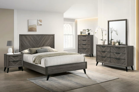 Vagan Bed Model Cm7472Gy-Queen Bed By Furniture Of America 