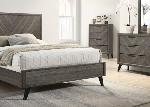 Vagan Bed Model Cm7472Gy-E.King Bed By Furniture Of America 