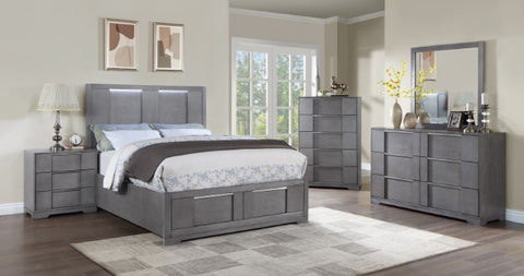 Regulus Bed Model Cm7475Gy-Queen Bed By Furniture Of America 