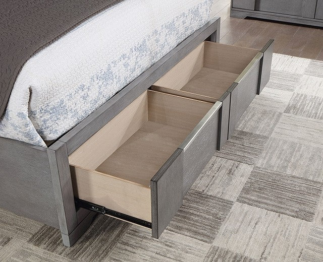 Regulus Bed Model Cm7475Gy-Queen Bed By Furniture Of America 