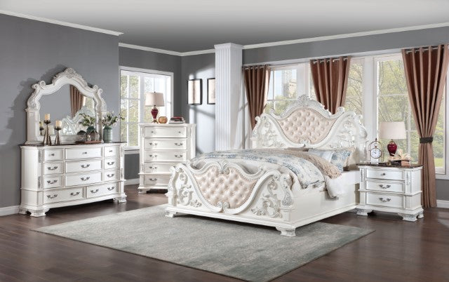 Esparanza Bed Model Cm7478Wh-E.King Bed By Furniture Of America 