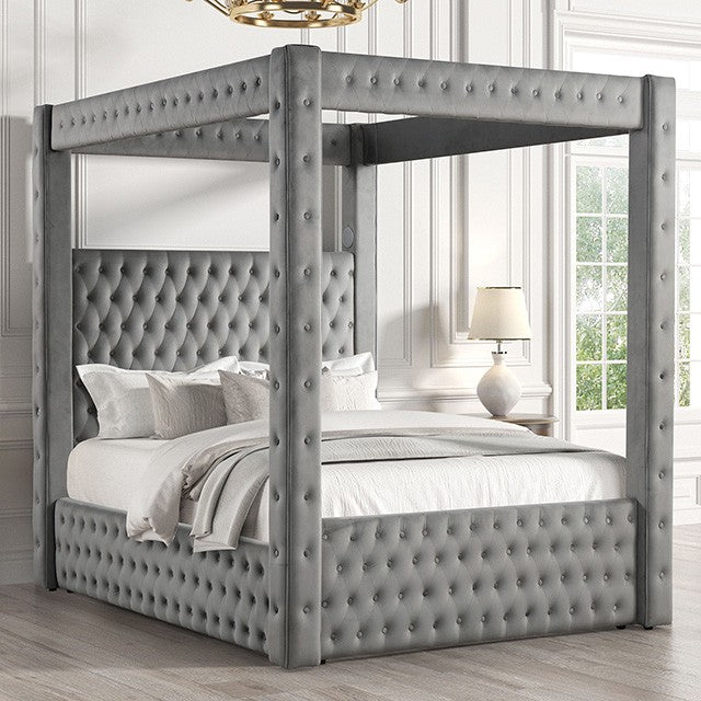 Etherea Bed Model Cm7482Gy-Queen Bed By Furniture Of America 