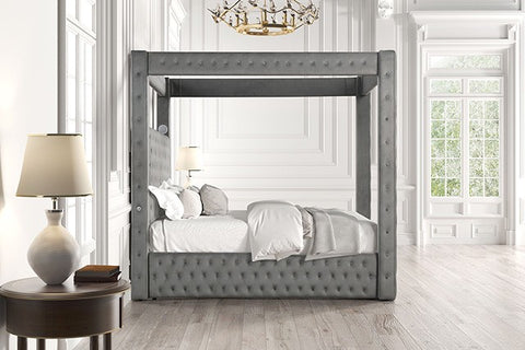 Etherea Bed Model Cm7482Gy-Queen Bed By Furniture Of America 