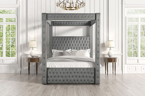 Etherea Bed Model Cm7482Gy-Queen Bed By Furniture Of America 
