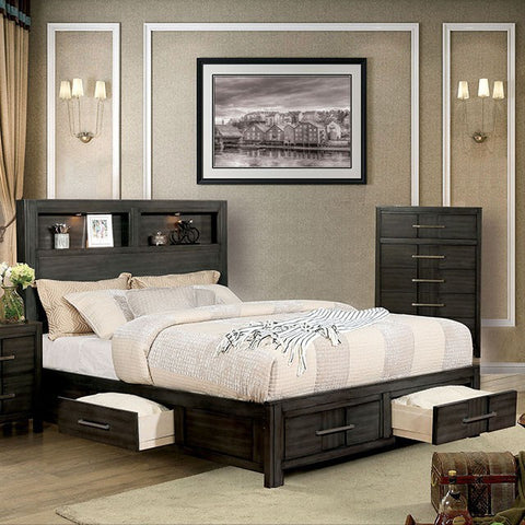 Karla Bed Model Cm7500Gy-E.King Bed By Furniture Of America 
