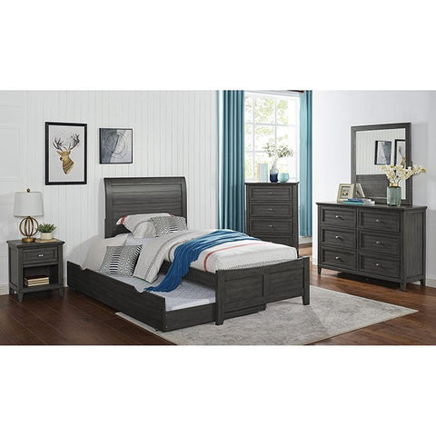 Brogan Bed Model Cm7517Gy-Twin Bed By Furniture Of America 