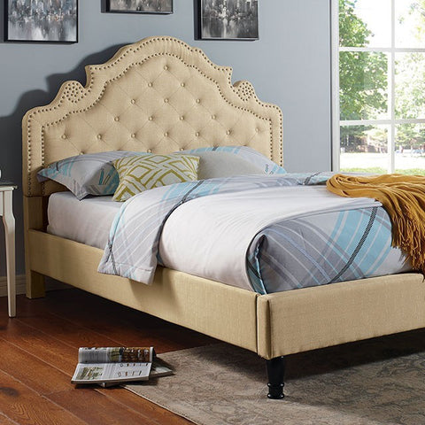 Aubree Bed Model Cm7537Bg-E.King Bed By Furniture Of America 