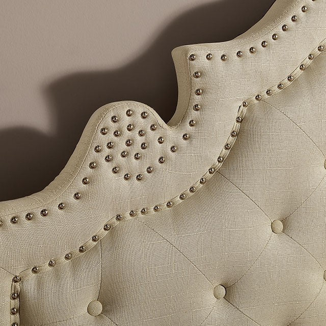 Aubree Bed Model Cm7537Bg-Queen Bed By Furniture Of America 