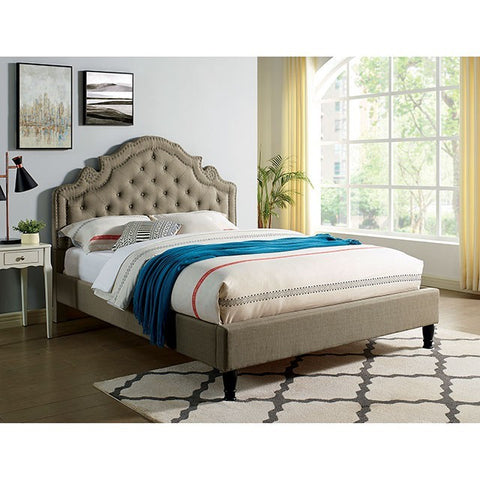 Aubree Bed Model Cm7537Gy-Queen Bed By Furniture Of America 