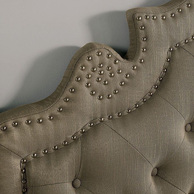 Aubree Bed Model Cm7537Gy-E.King Bed By Furniture Of America 