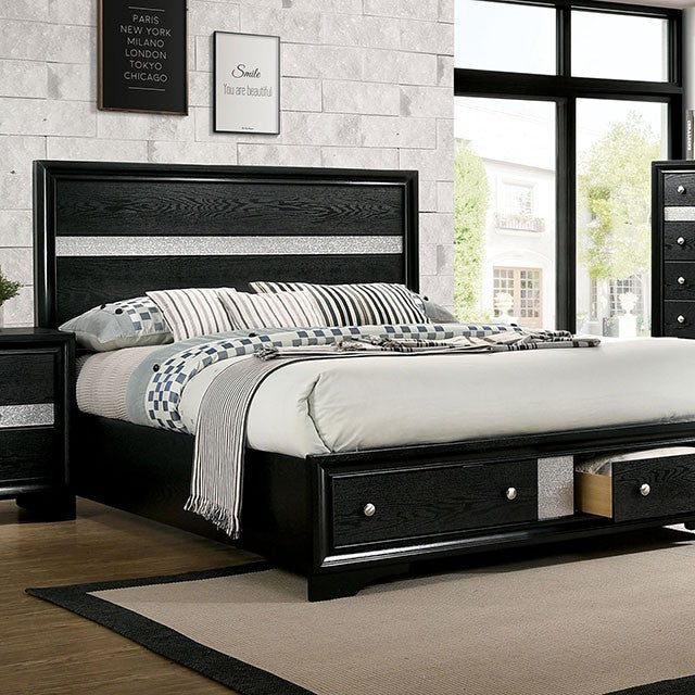 Chrissy Bed Model Cm7552Bk By Furniture Of America 