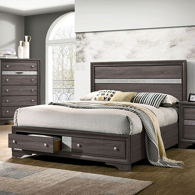 Chrissy Bed Model Cm7552Gy By Furniture Of America 