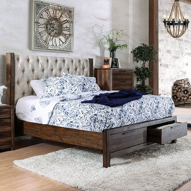 Hutchinson Bed Model Cm7577Dr-E.King Bed By Furniture Of America 