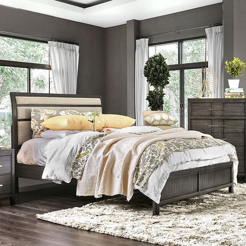 Berenice Bed Model Cm7580Gy-Queen Bed By Furniture Of America 