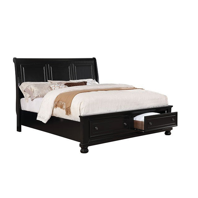 Castor Bed Model Cm7590Bk-Queen Bed By Furniture Of America 