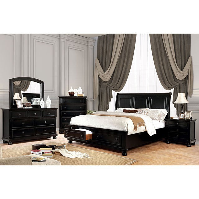 Castor Bed Model Cm7590Bk-Queen Bed By Furniture Of America 